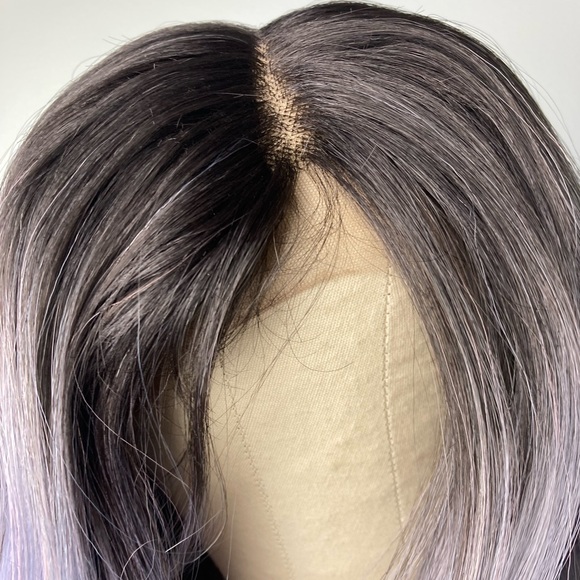 Ombre Light Gray Lace Wigs - Picture 3 of 11